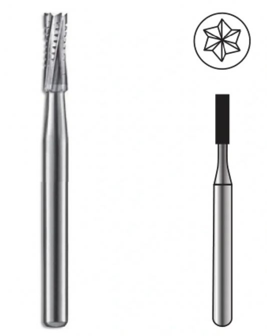 Straight Fissure Crosscut Carbide Bur FG 558 by Spring Health Products