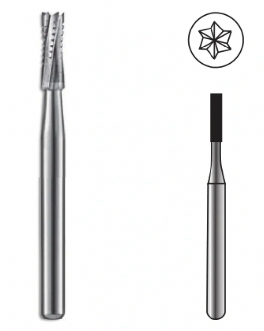 Straight Fissure Crosscut Carbide Bur FG 557 by Spring Health Products