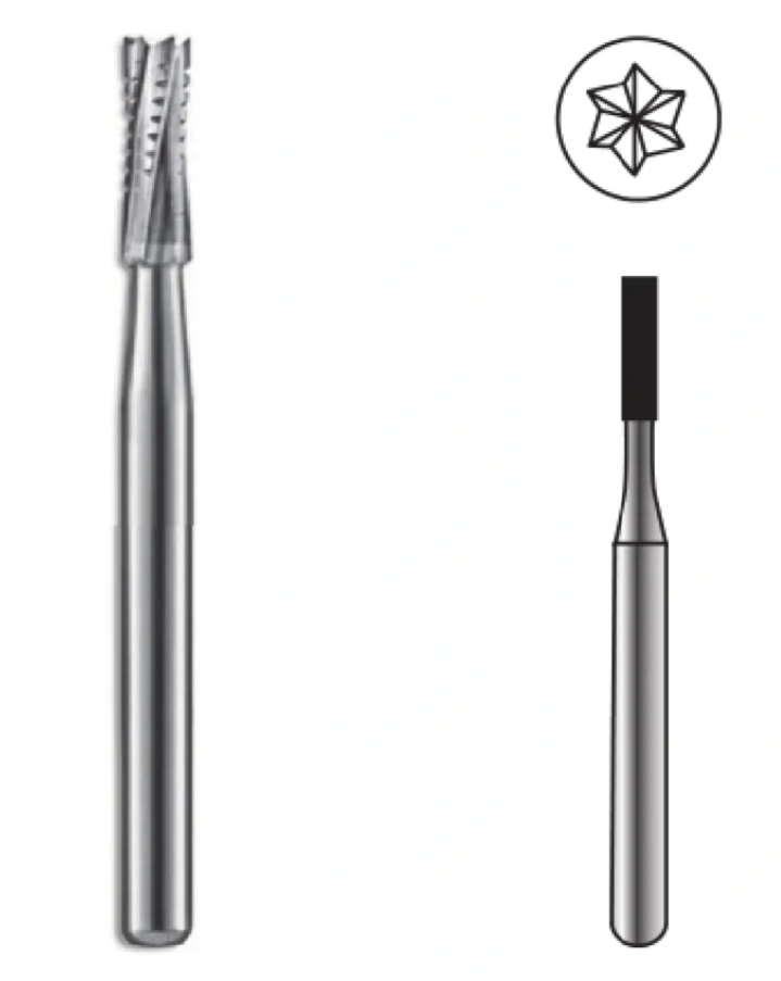 Straight Fissure Crosscut Carbide Bur FG 557 by Spring Health Products