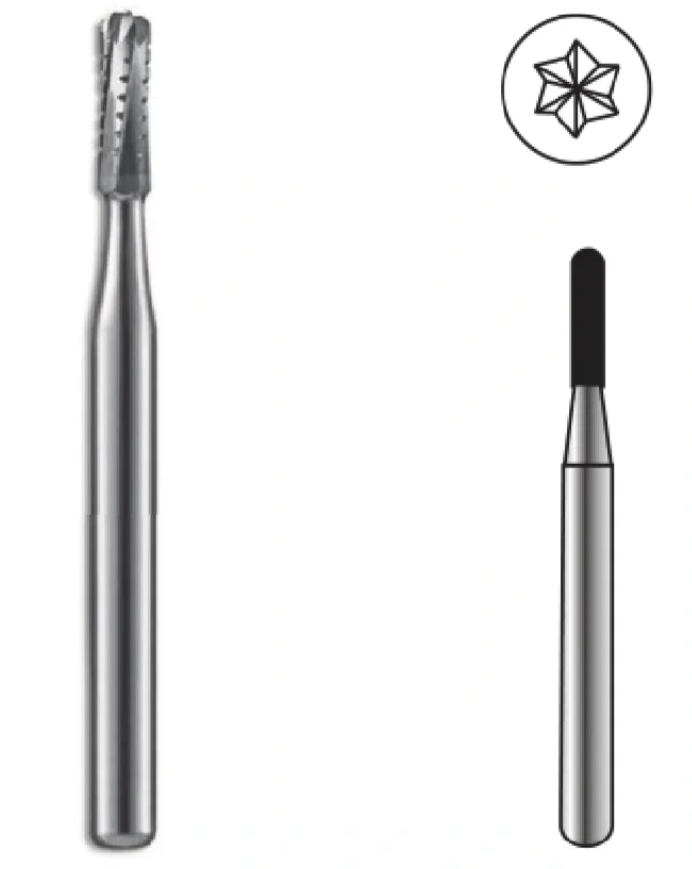 Straight Fissure Dome Carbide Bur FG 1157 by Spring Health Products
