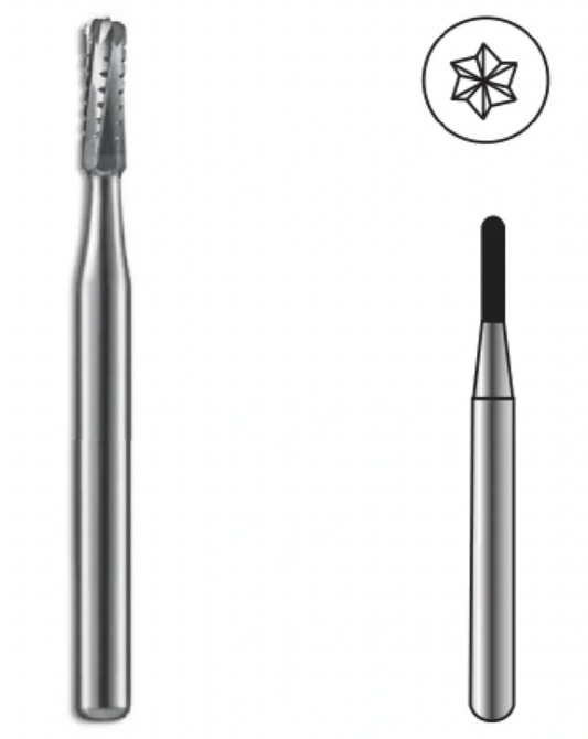 Straight Fissure Dome Carbide Bur FG 1156 by Spring Health Products