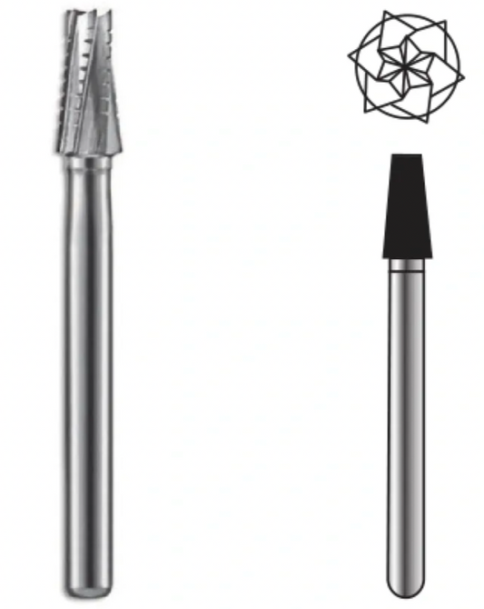 Taper Fissure Crosscut Carbide Bur FG 703 by Spring Health Products