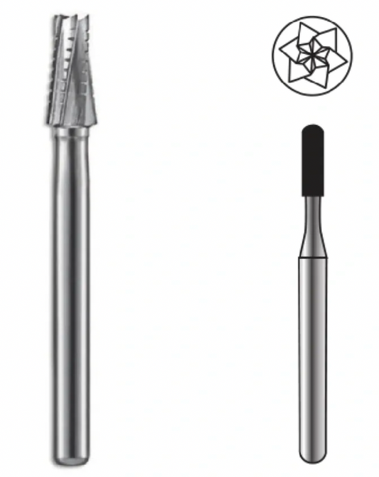 Taper Fissure Crosscut Carbide Bur FG 701L by Spring Health Products