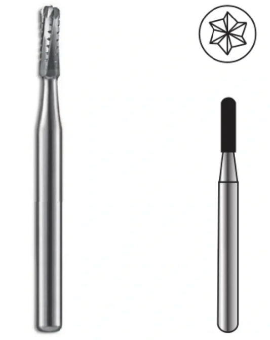 Straight Fissure Dome Carbide Bur FG 1158 by Spring Health Products