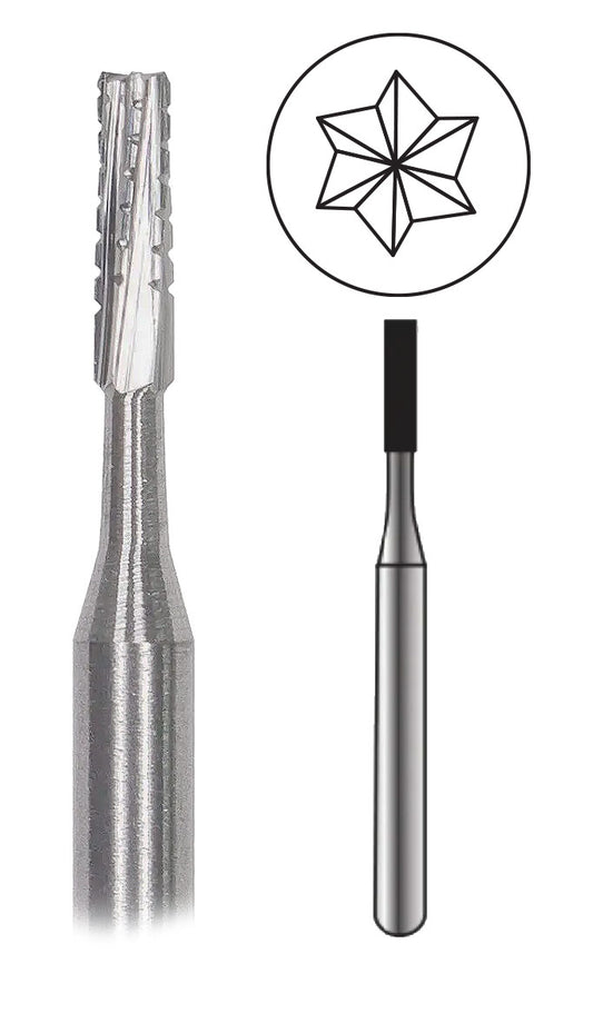 Dental Carbide Burs FG #556 – Flat Fissure Cross Cut – 100/Pack – High Speed Handpiece