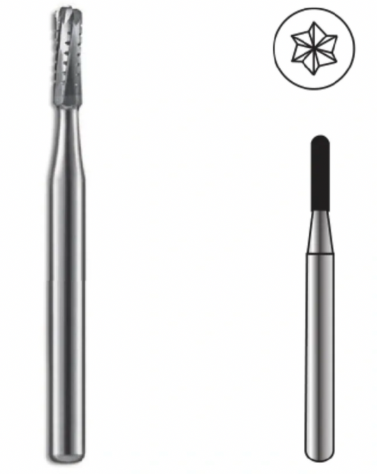 Straight Fissure Dome Carbide Bur FG 1157 by Spring Health Products