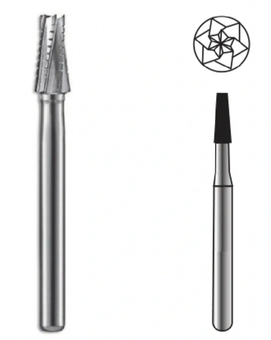 Taper Fissure Crosscut Carbide Bur FG 702 by Spring Health Products